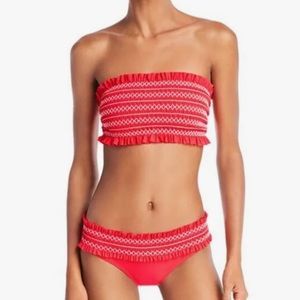 Tory Burch Ruffle Bikini RED